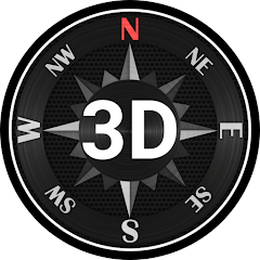 down Compass Steel 3D