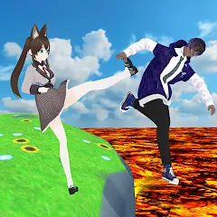 down The floor is lava game parkour game