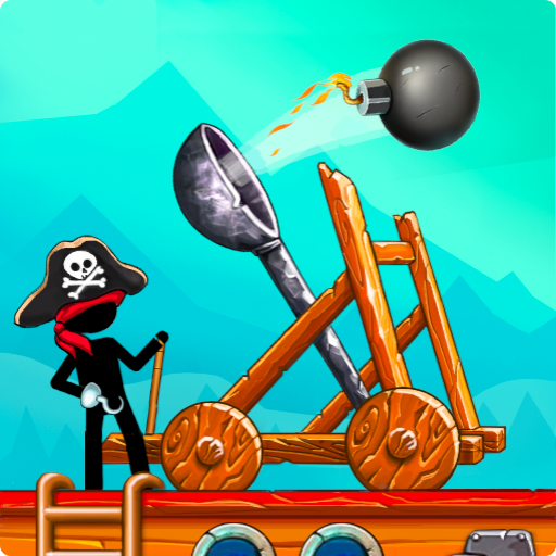 down The Catapult Stickman Pirates Mod apk