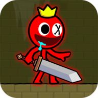 down Red Stick Boy Adventure Game Mod Apk