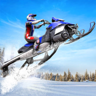 down Snow Bike Stunts Mod Apk