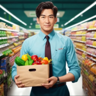 down Supermarket Games Simulator 3D Mod Apk