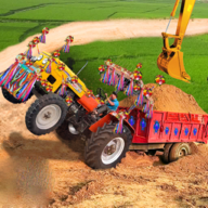 down Cargo Tractor Trolley Game 22 Mod Apk