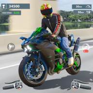 down Traffic Bike Driving City 3D Mod Apk