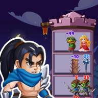 down Hero Tower Wars Puzzle Mod Apk